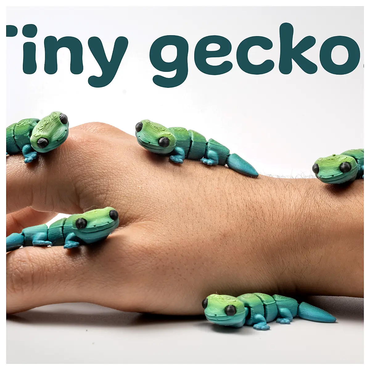 Mini Gecko Toy Jointed Flexible Animal Model Crawling Reptile Figure Educational Toys