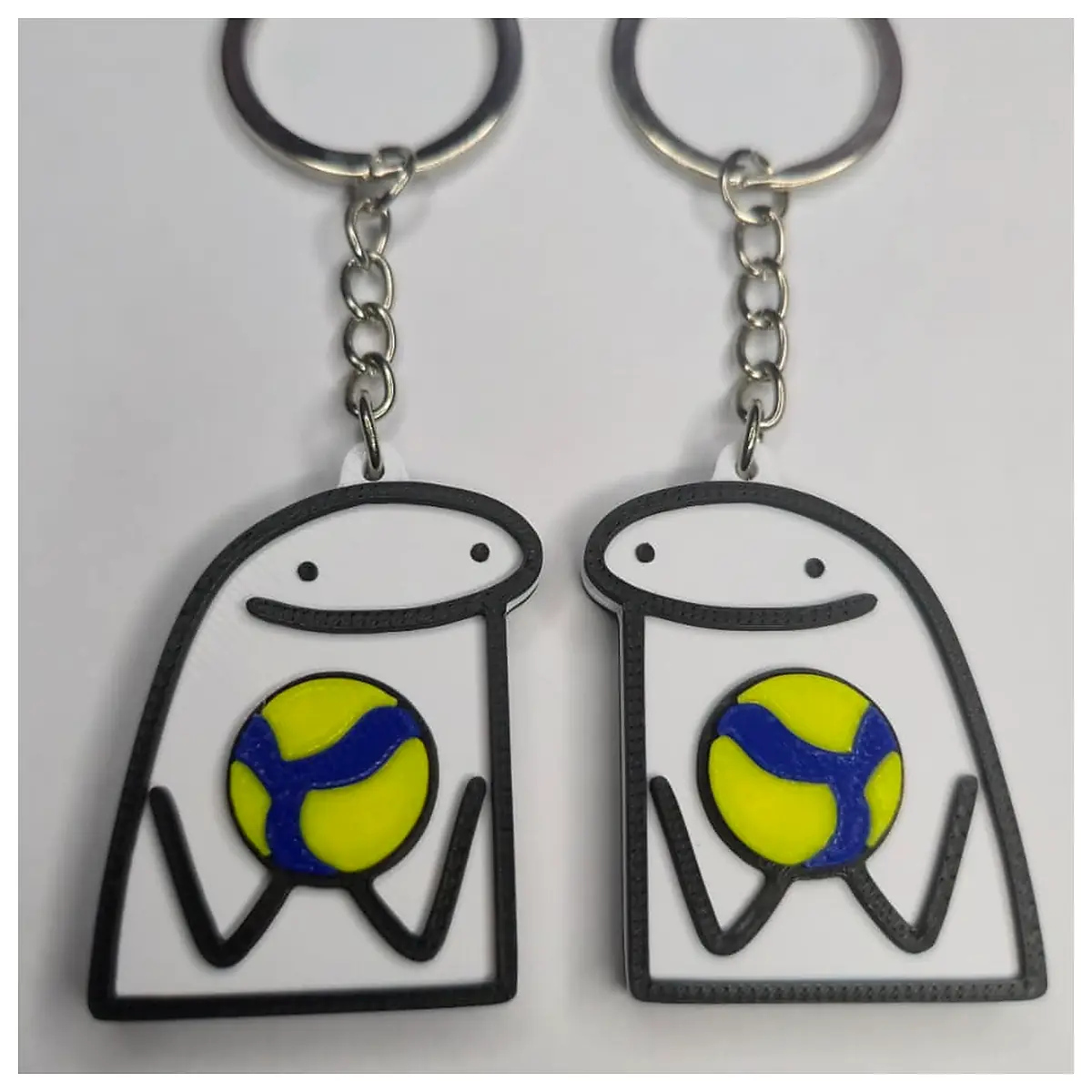 Flork Volleyball Keychain Sports Memorabilia Game Accessory Volleyball Gift Team Keepsake Player Charm