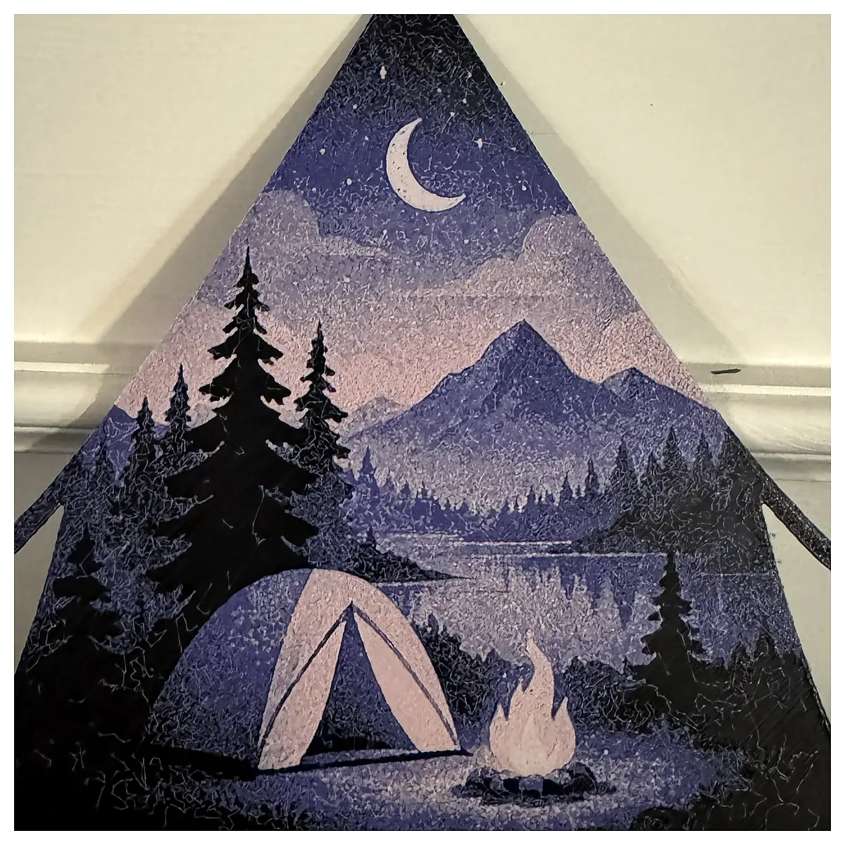 Campfire Sunset Tent Silhouette Outdoor Camping Accessories Tent Decorations Camping Gear Outdoor Travel Tent Parts