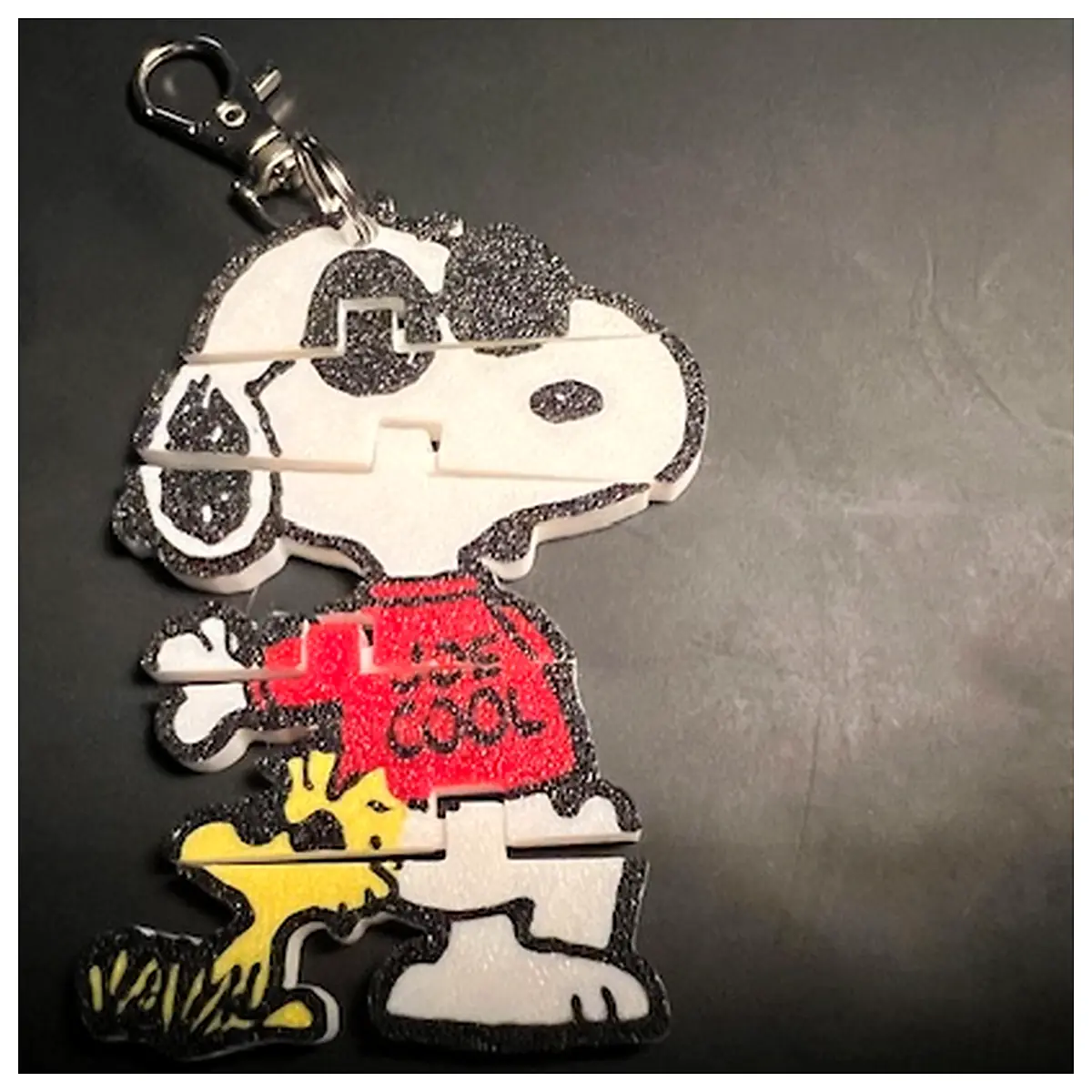 Joe Cool Keychain Holder Charm Keyring Phone Chain Decoration Car Accessories Hanging Key Bag Auto Parts