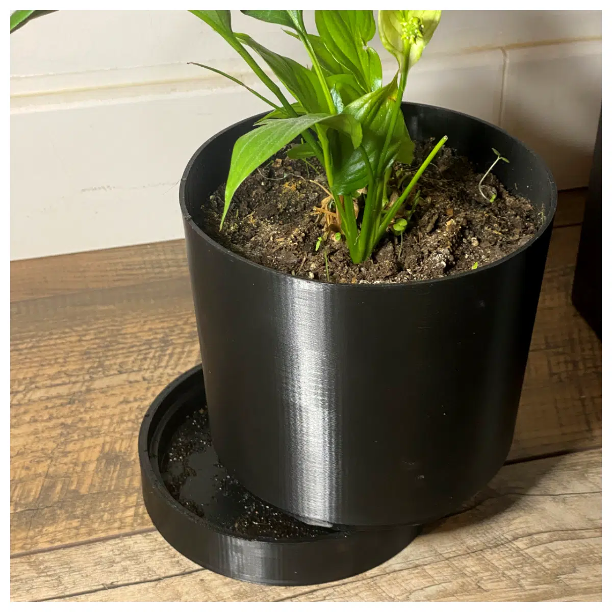 Flower Pot with Drainage Tray Indoor Plant Pot Planter Watering Accessories Garden Supplies Desktop Flower Container