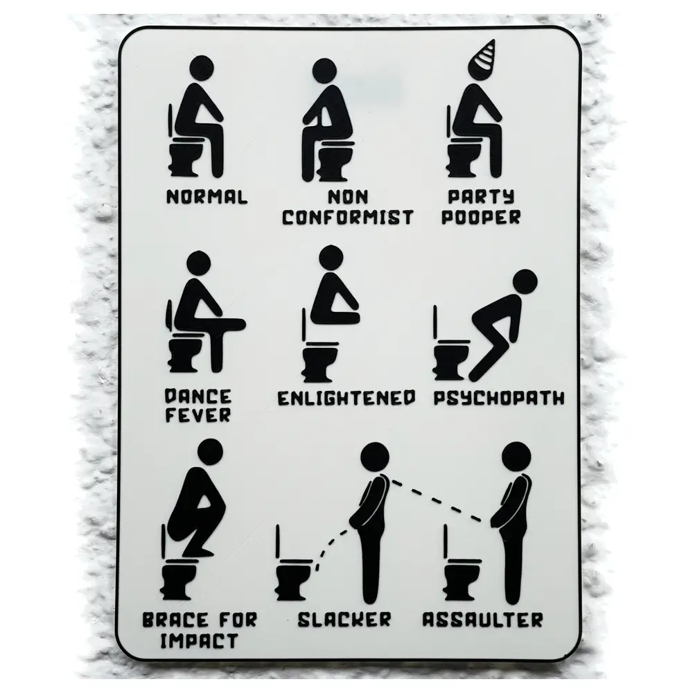 Toilet Humor SEO Keywords Funny Bathroom Sign Flush Toilet Plumbing Bathroom Decor Waste Disposal Sanitary