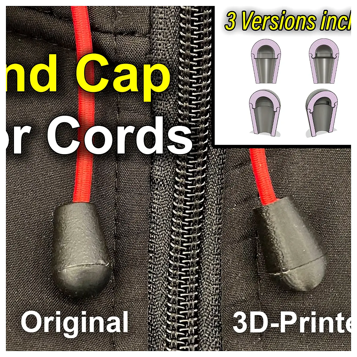 End Cap Closure Cord Stopper Replacement Parts Cabinet Hardware Door Stop Accessories Universal Fit