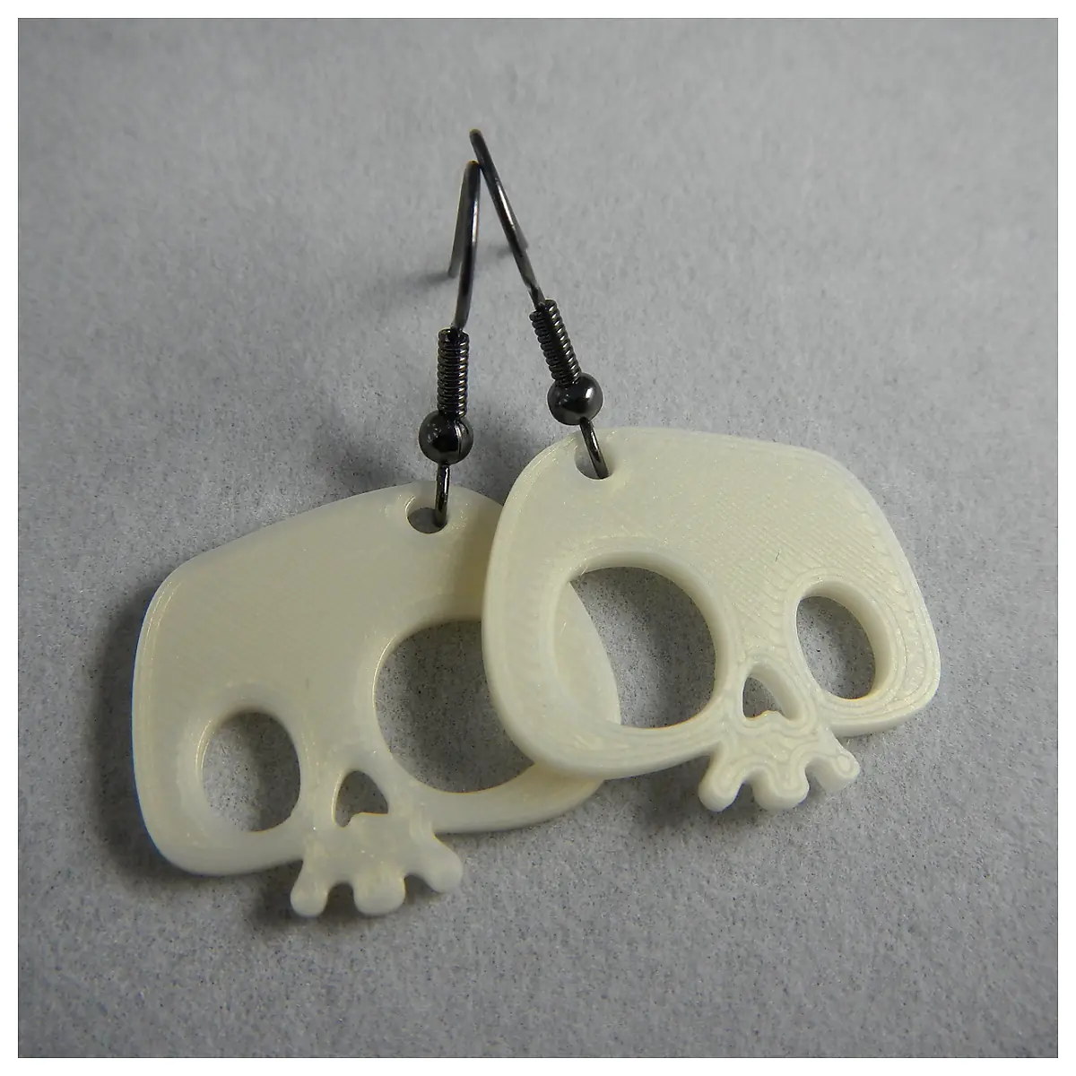 Skull Earrings Bone Jewelry Gothic Black Studs Decorative Accessories Modern Trendy Patch Earring