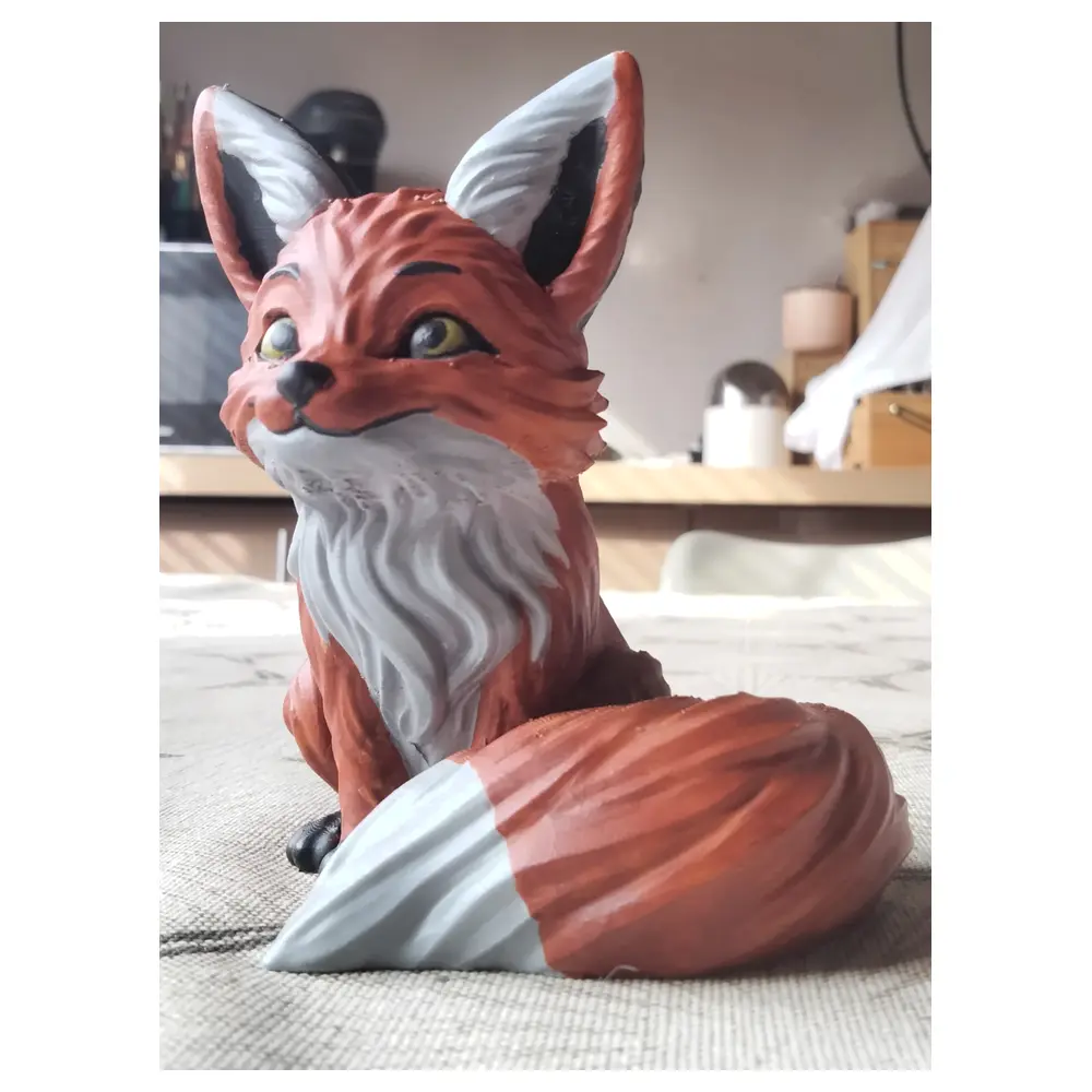 Multicolor Fox Decor Pet Toy ful Fox Figurine Animal Plush Cute Fox Accessories Fox Theme