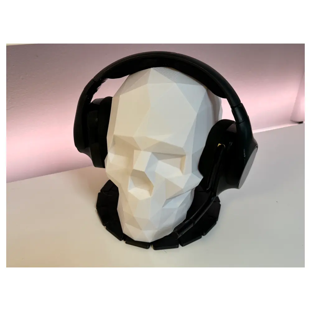 Headphone Stand Low Poly Skull Headphone Holder Skull Accessory Headset Stand Protection Parts