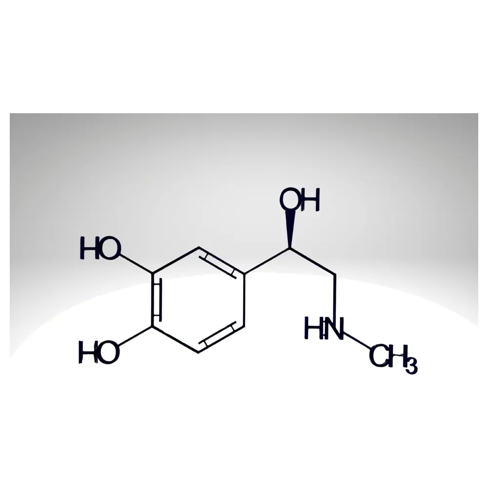 Adrenaline Molecule Structure Chemistry Research Adrenergic Hormone Synthesis Lab Reagents Analysis
