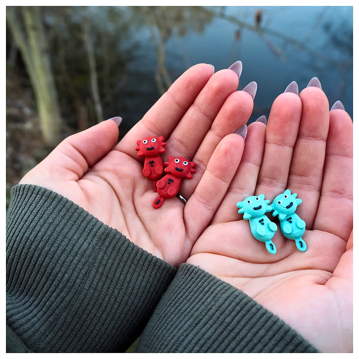 Axolotl Earrings Cute Water Creature Jewelry Gift Accessories Repair Parts Replacement