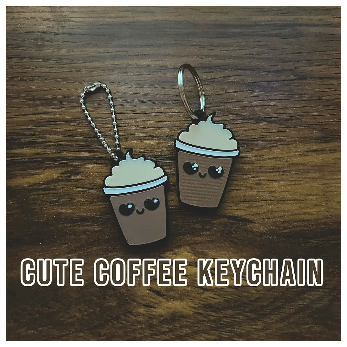 Cute Coffee Keychain Charm Accessory Gift Small Gift Car Phone Decoration Repair Parts