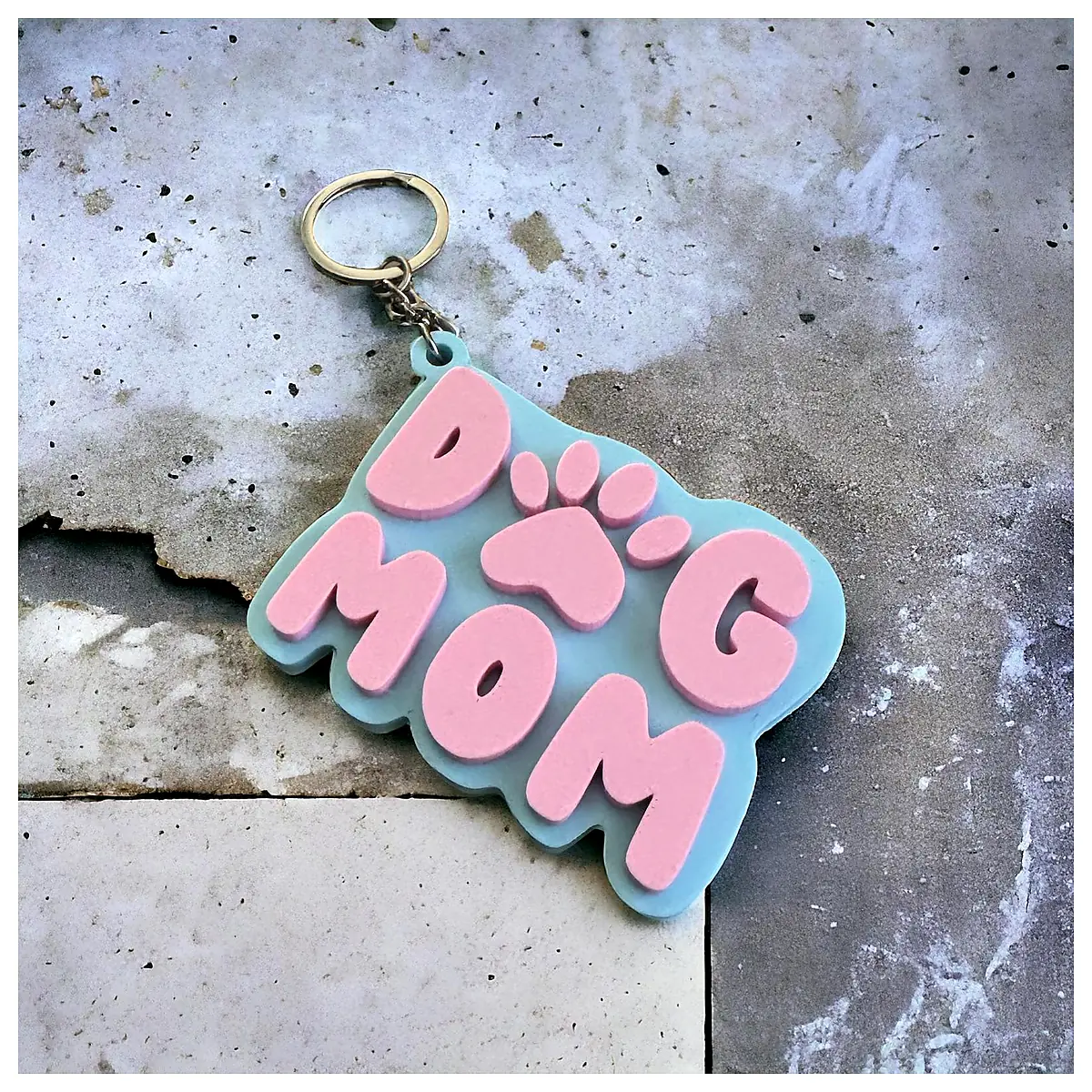 Dog Mom Keychain Paw Lover Gift Dog Collar Accessories Pet Memorial Dog Toy Parts