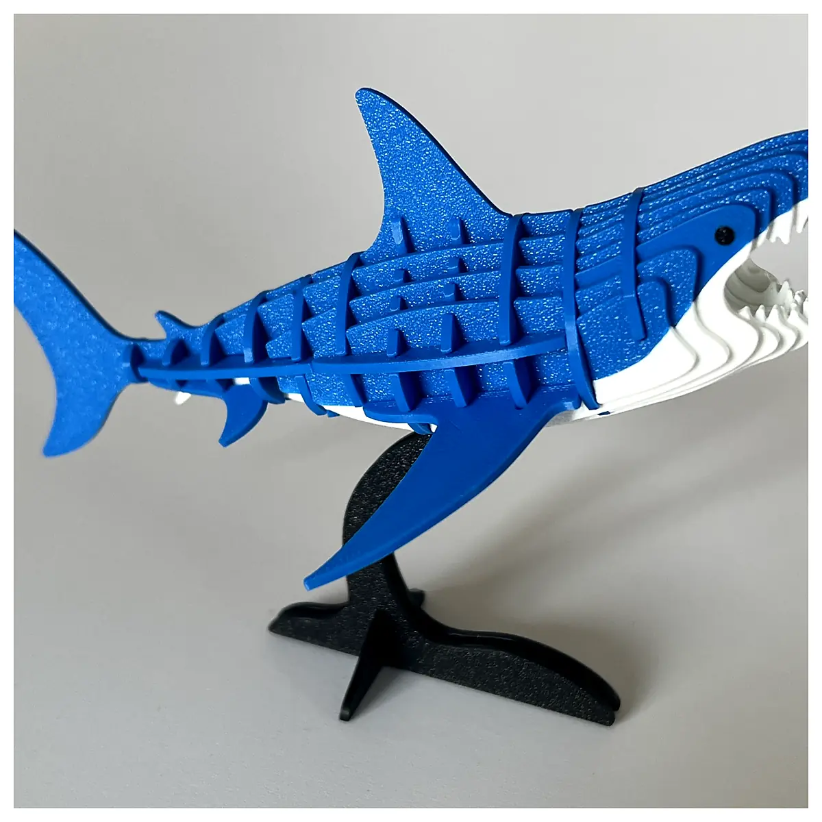 3D Shark Puzzle Assemble Challenge Geometric Puzzle 3D Model Building Spatial Reasoning