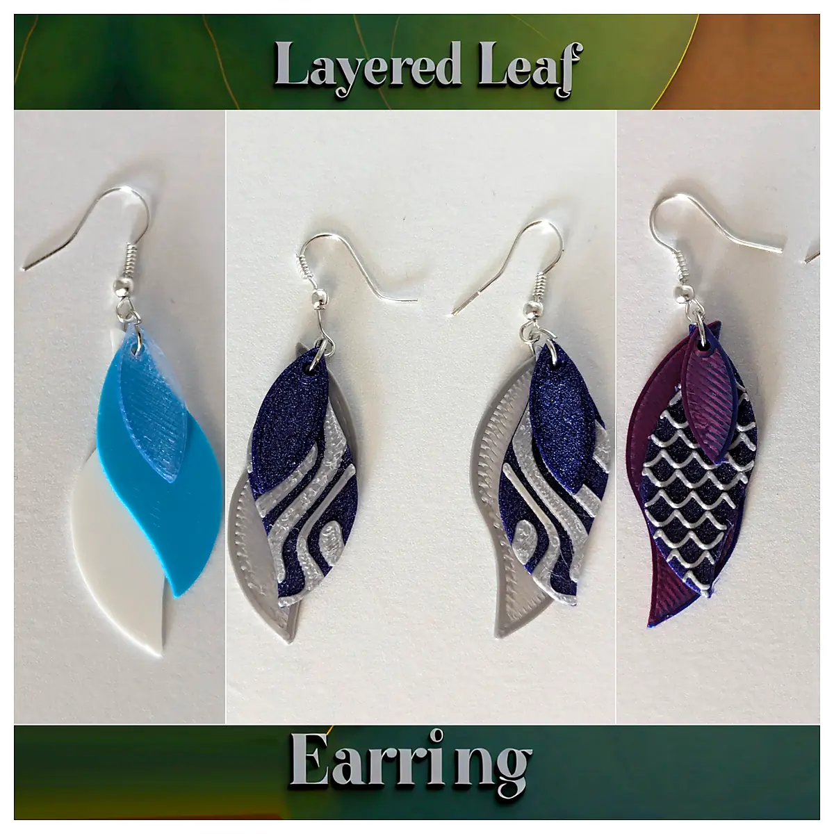 Layered Leaf Earrings Delicate Leaf Jewelry Tree Shape Drop Earrings Nature Inspired Leaf Accessories Multi Layered