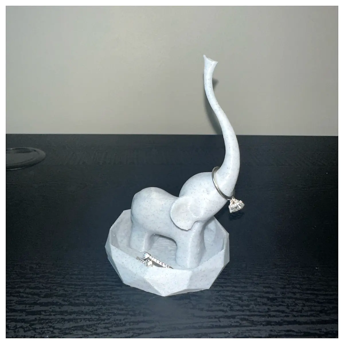 Elephant Ring Holder Animal Figurine Ceramic Hand Grip Desk Decoration IoT Creative Gift Present