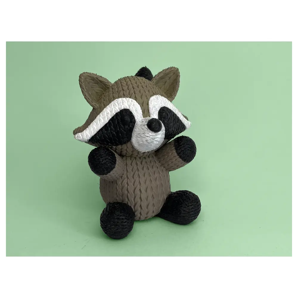 Crochet Raccoon Plush Toy Soft Animal Crochet Handicraft Doll Gift Universal
