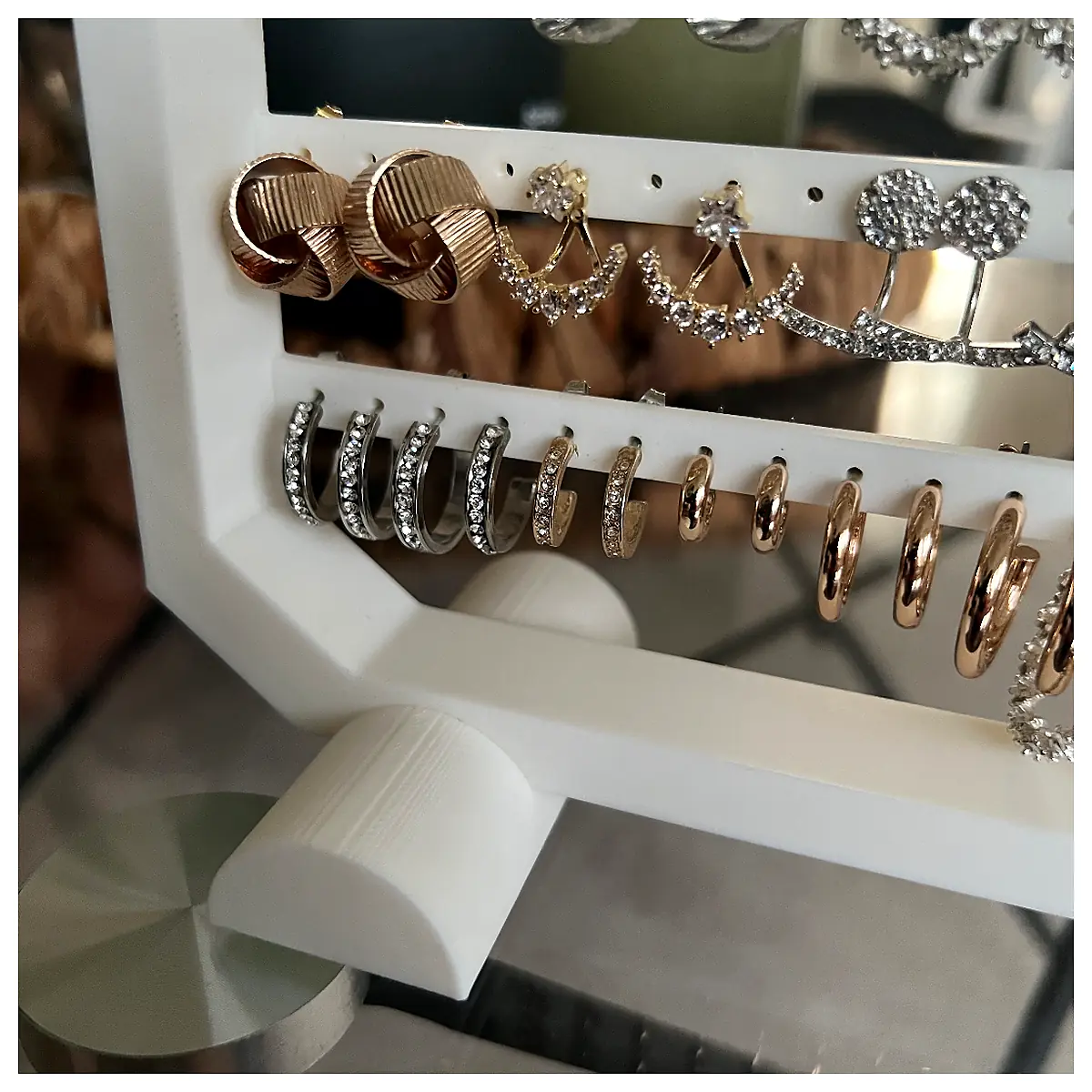 Earring Holder Jewelry Organizer Multi Tiered Display Stand Hanging Protection Cover Storage Solutions