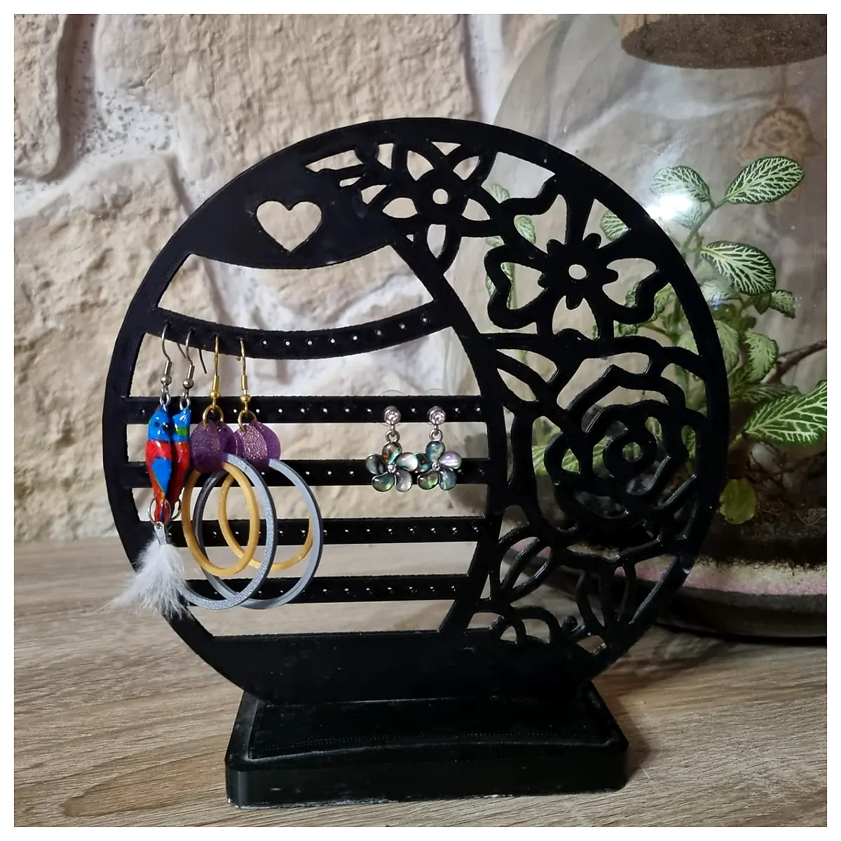 Earring Holder Jewelry Organizer Display Stand Storage Solutions Elegant Multi Tiered Display Decorative Accessories