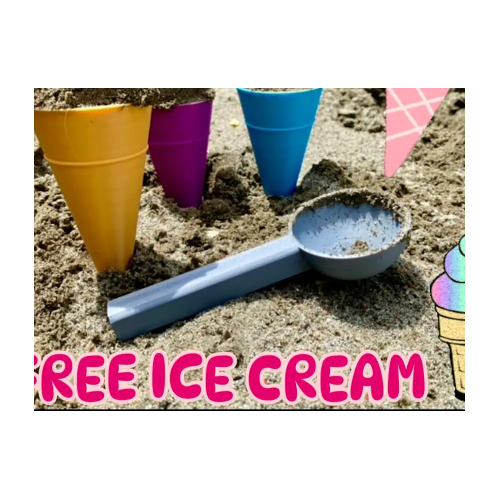Sand Ice Cream Cone Treat Summer Dessert Ice Lolly No Sugar Ice Cream Alternative Cool Treats