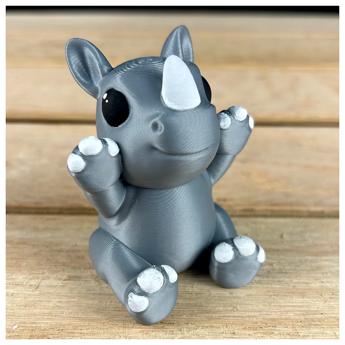 Rhinoceros Needs a Hug Plush Toy Rhino Animal Stuffed Animal Educational Gift Kids Rhino