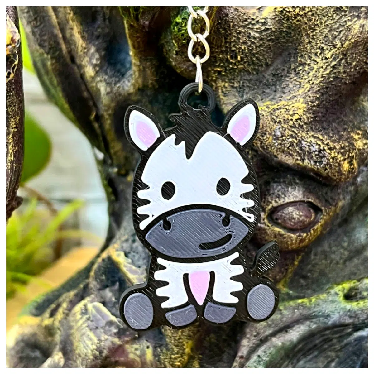 Cute Zebra Keychain Animal Decor Souvenir Gift Ornament Car Phone Keychain Accessories