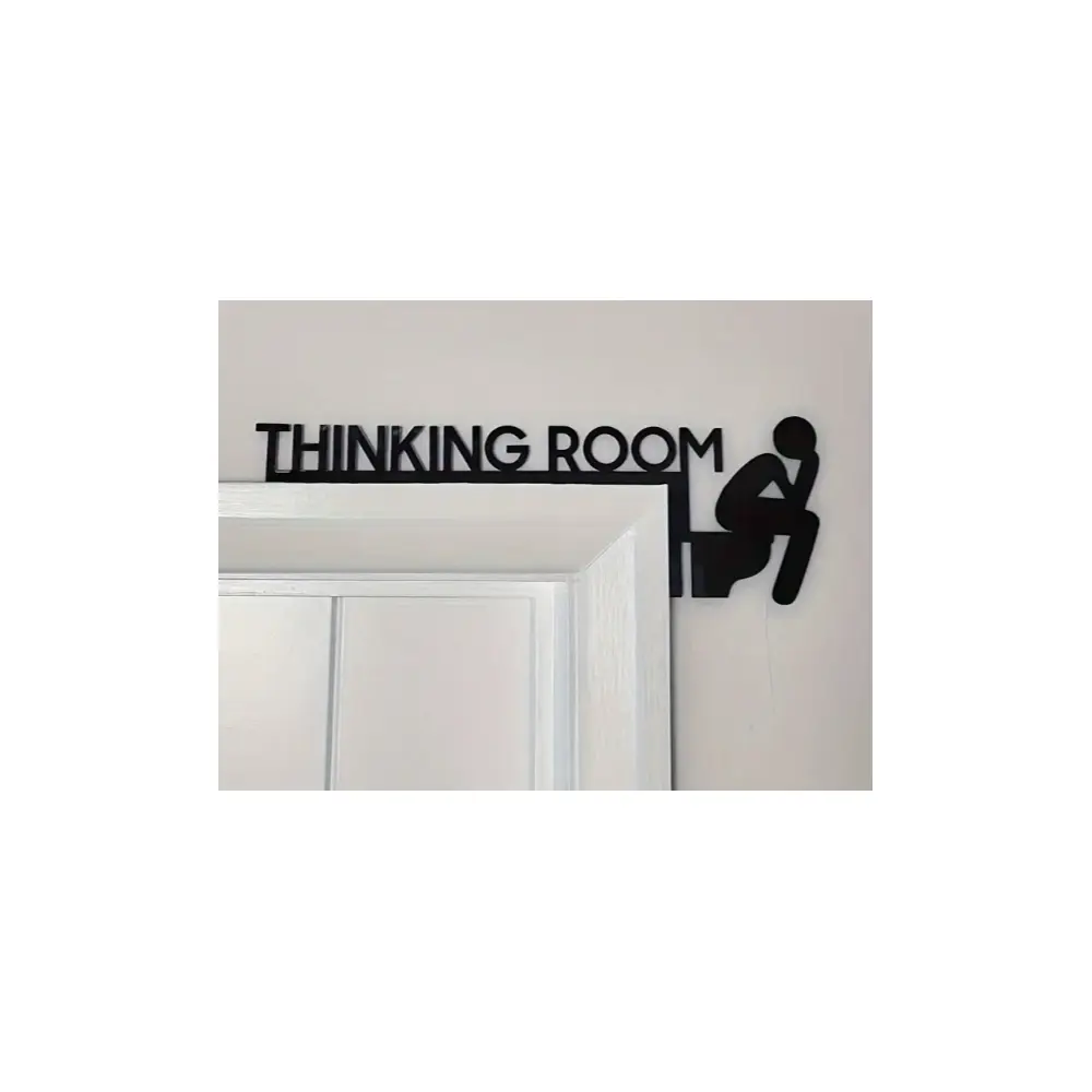 Funny Toilet Sign Thinking Room Humor Bathroom Decor Gift Idea Toilet Signage