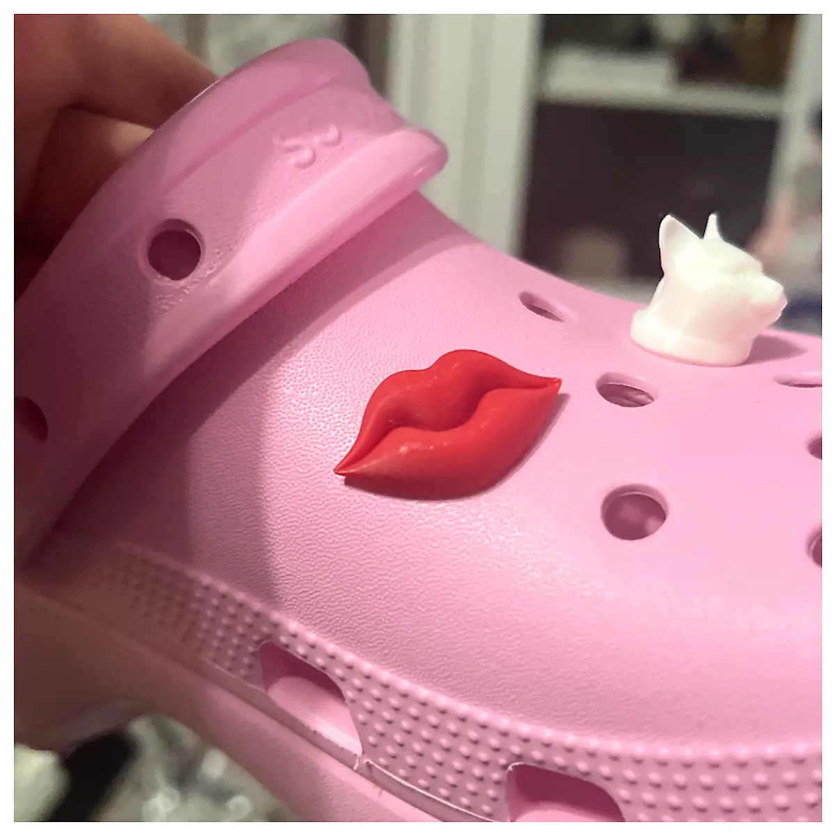 Croc Lip Charms ful Accessories Replacement Charms Decoration Jewelry Trendy Style