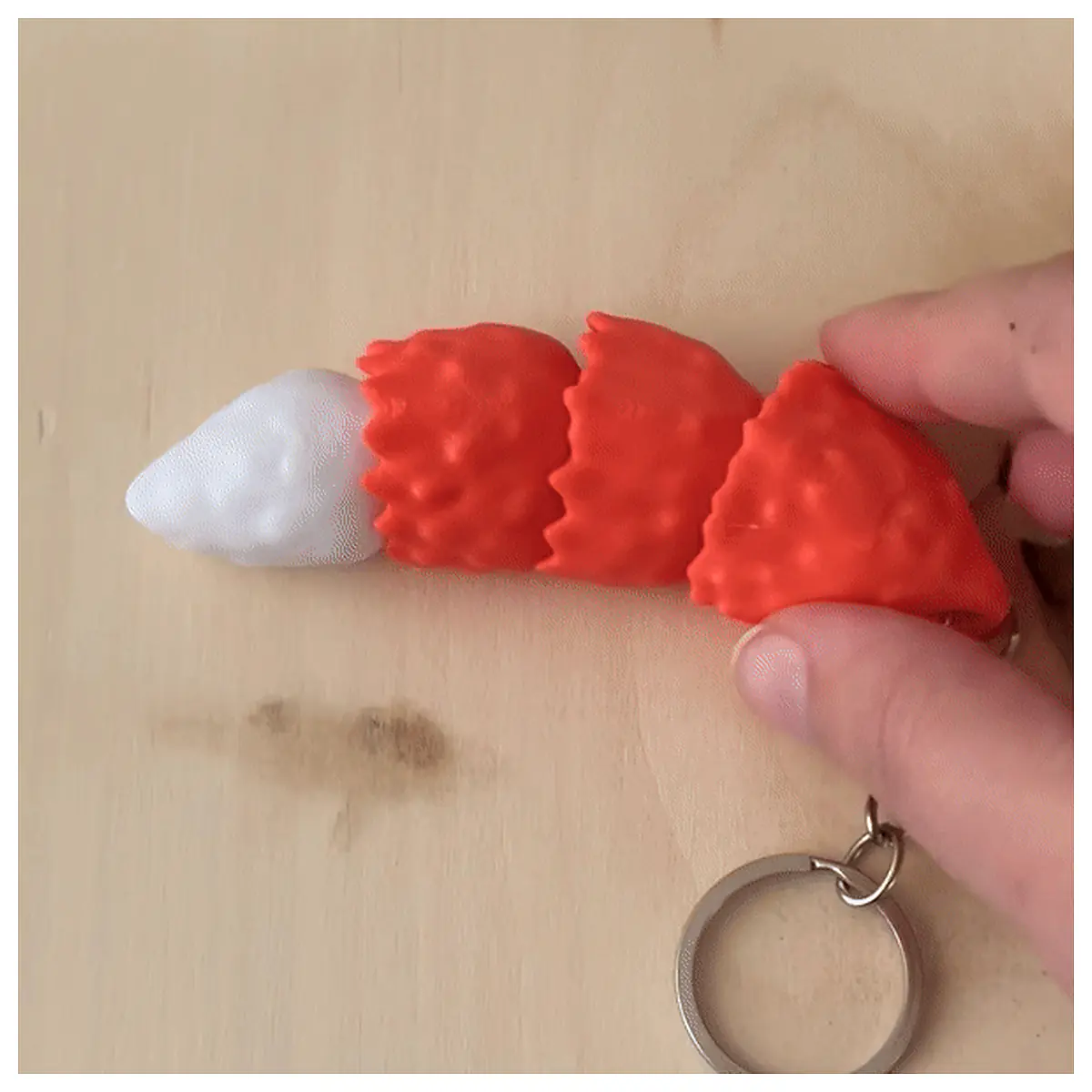 Flexible Fox Tail Keychain Pet Accessories Fox Tail Toy Fox Decoration Gift Fox Tail Keychain Pet Parts