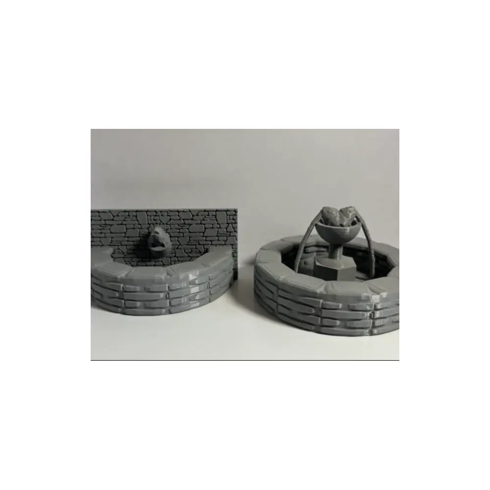 Fish Head Fountain DD Scatter Terrain Game Map Scene Decoration Building Model Universal Terrain