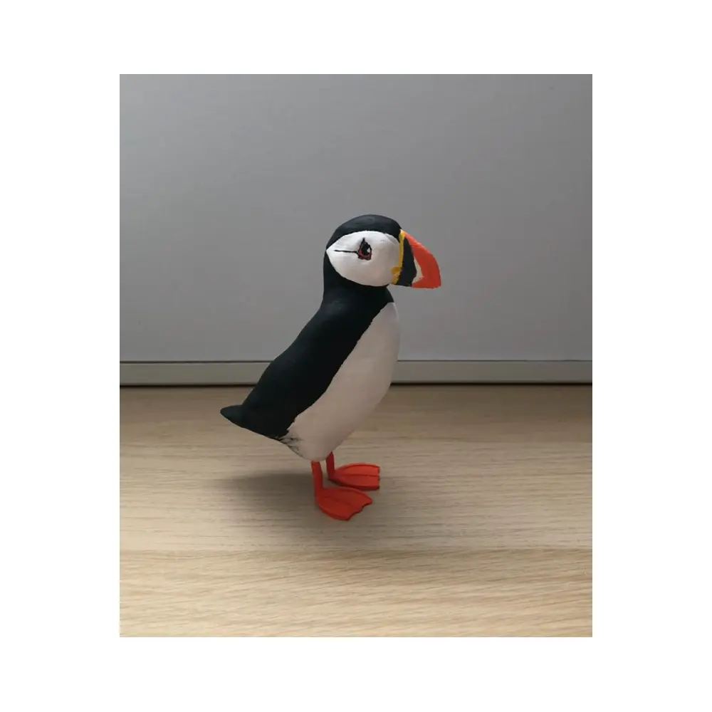 Puffin Plush Toy Realistic Bird Figure Wildlife Gift Educational Toy Bird Animal Roleplay