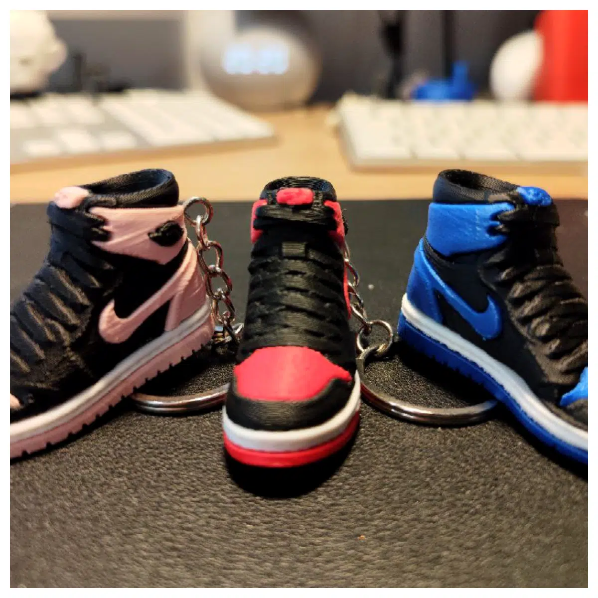 Nike Air Jordan 1 Keychain Split Keyring Air Replacement Parts Repair Keychains Sports Accessories