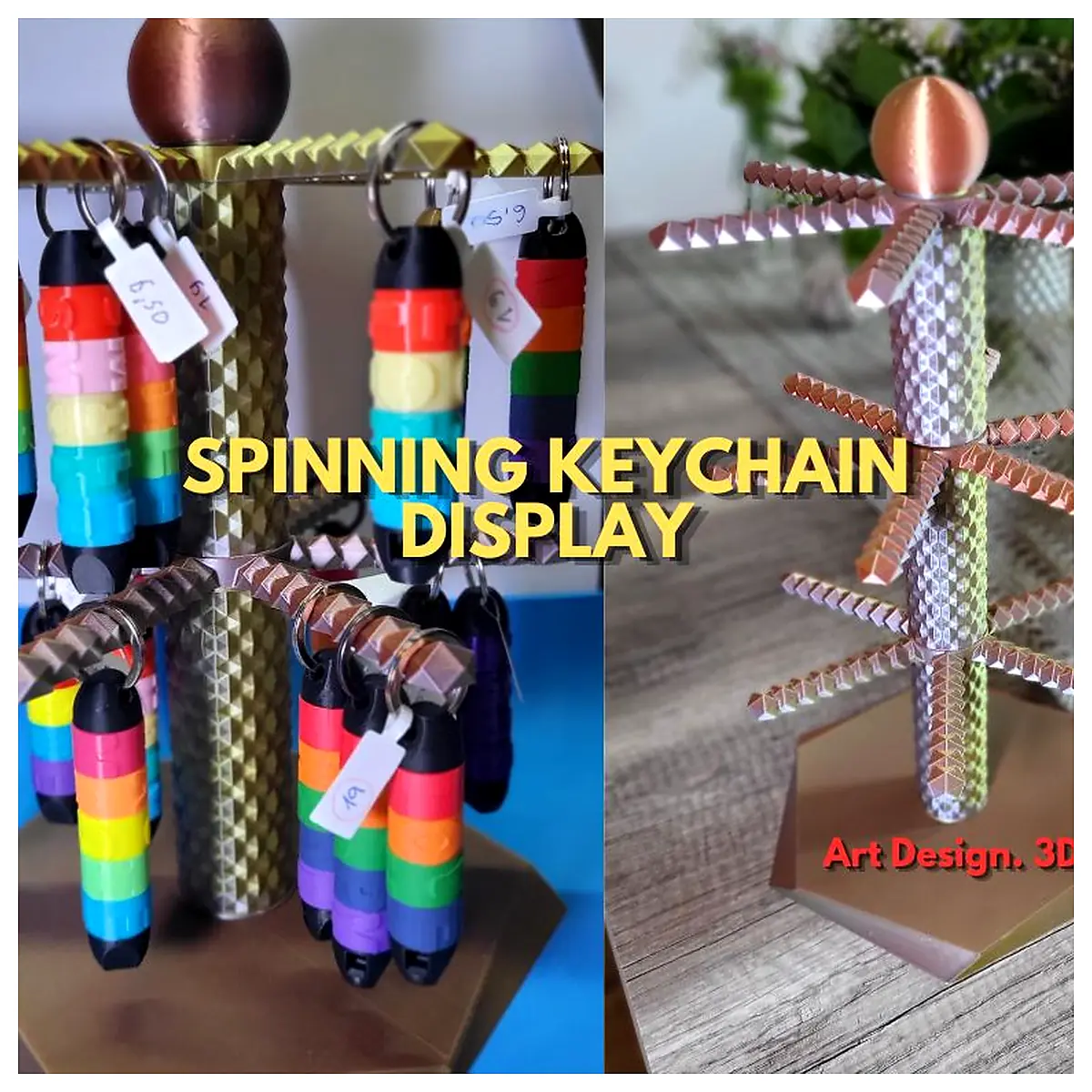 Spinning Keychain Display Keychain Display Stand Rotating Display Fixture Retail Display Promotion