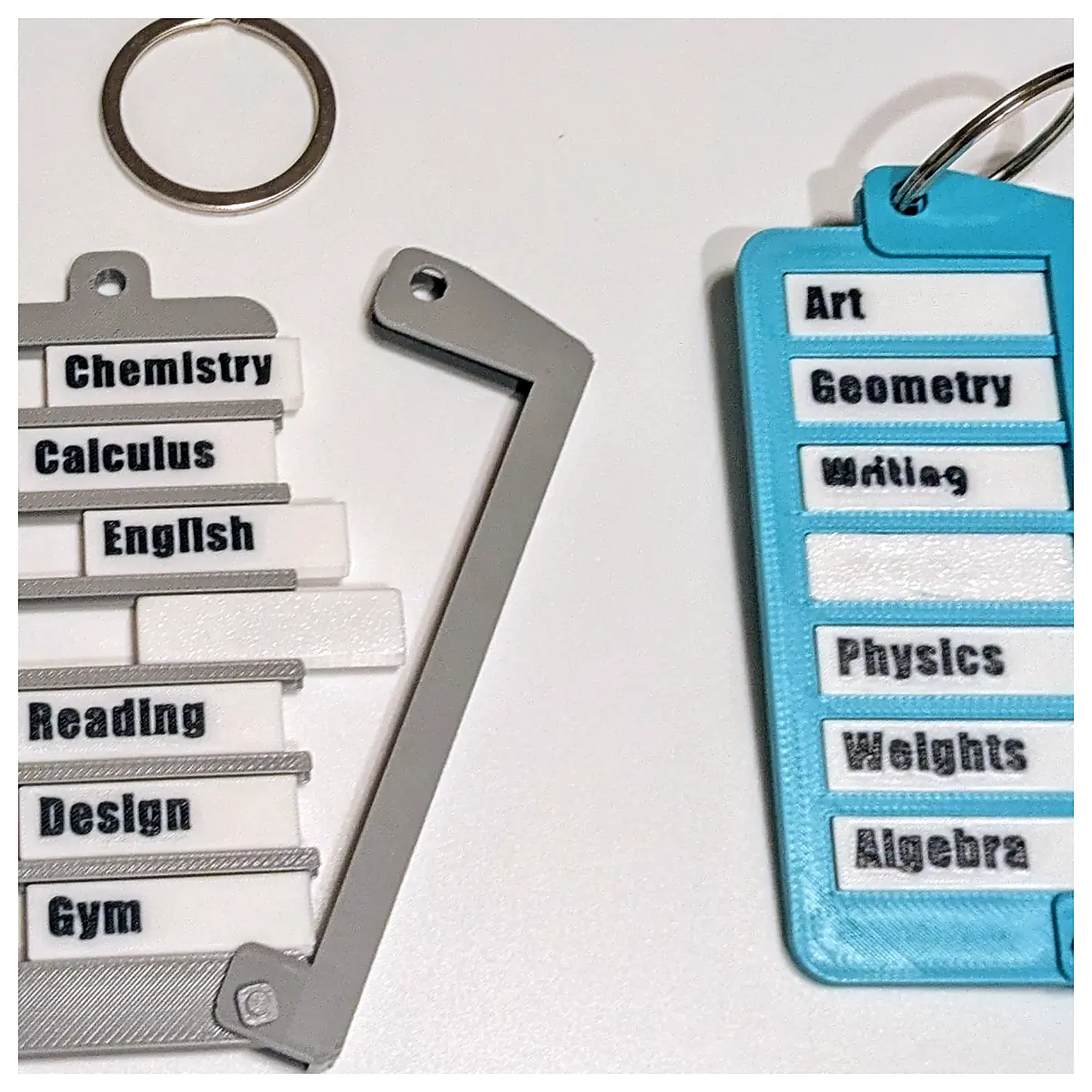 Class Schedule Keychain Keyring Student Gift Campus Decor Course Time Reminder
