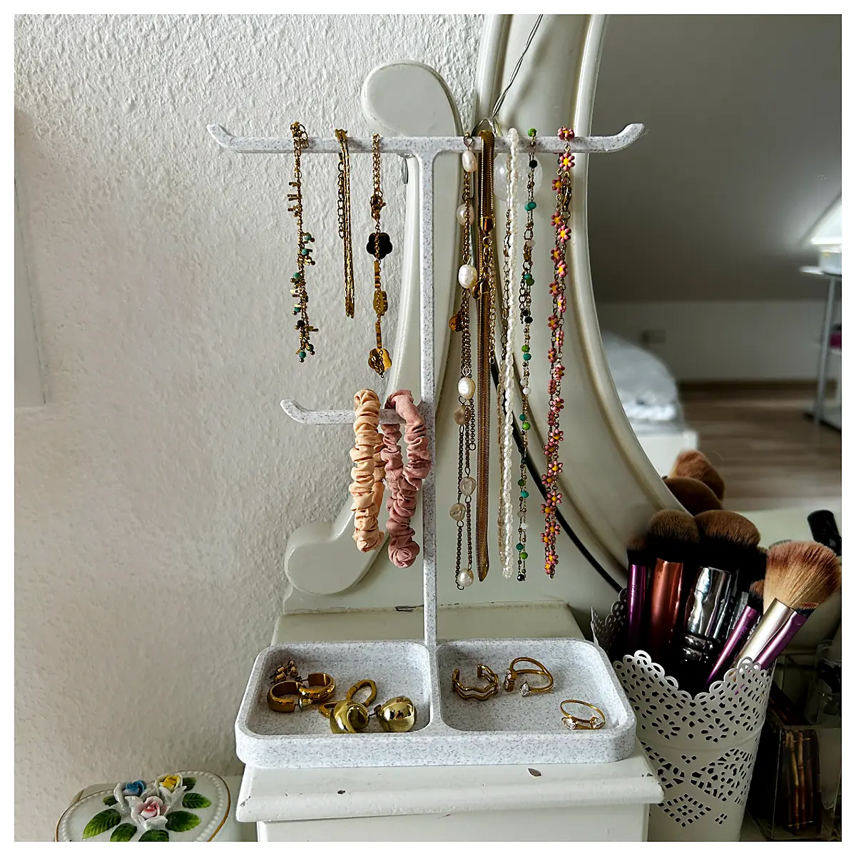 Jewelry Display Stand Multi Purpose Display Case Tabletop Cabinet Shelving Parts Repair Accessories