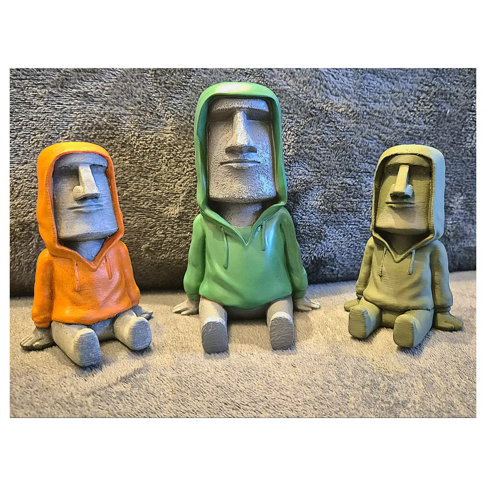 Moai Hoodie Comfortable Athletic Jacket Unisex Casual Apparel Outdoor Wear Sport Hoodie