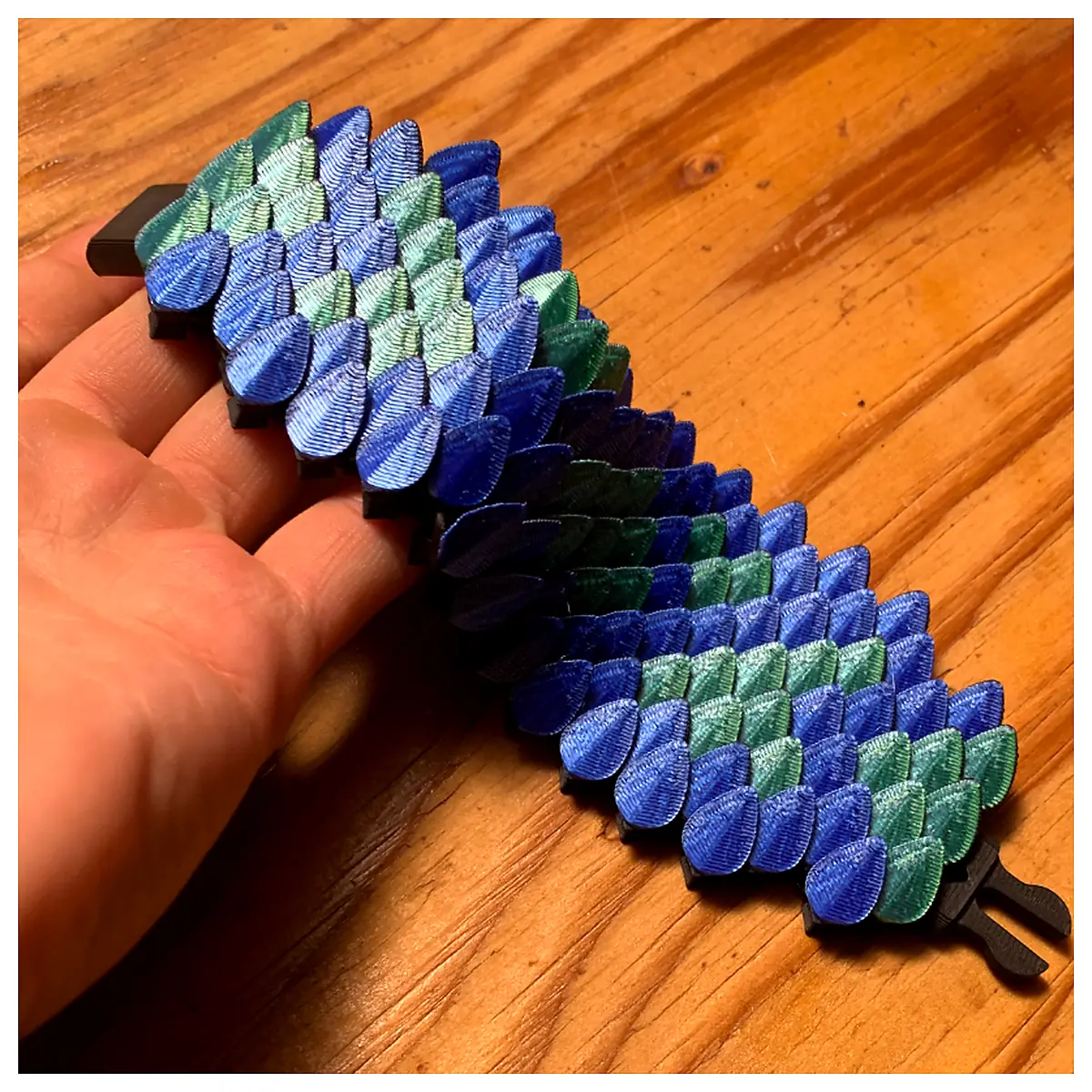 3D Printed Dragon Scale Bracelet Armor Jewelry Design Scale Necklace Gift