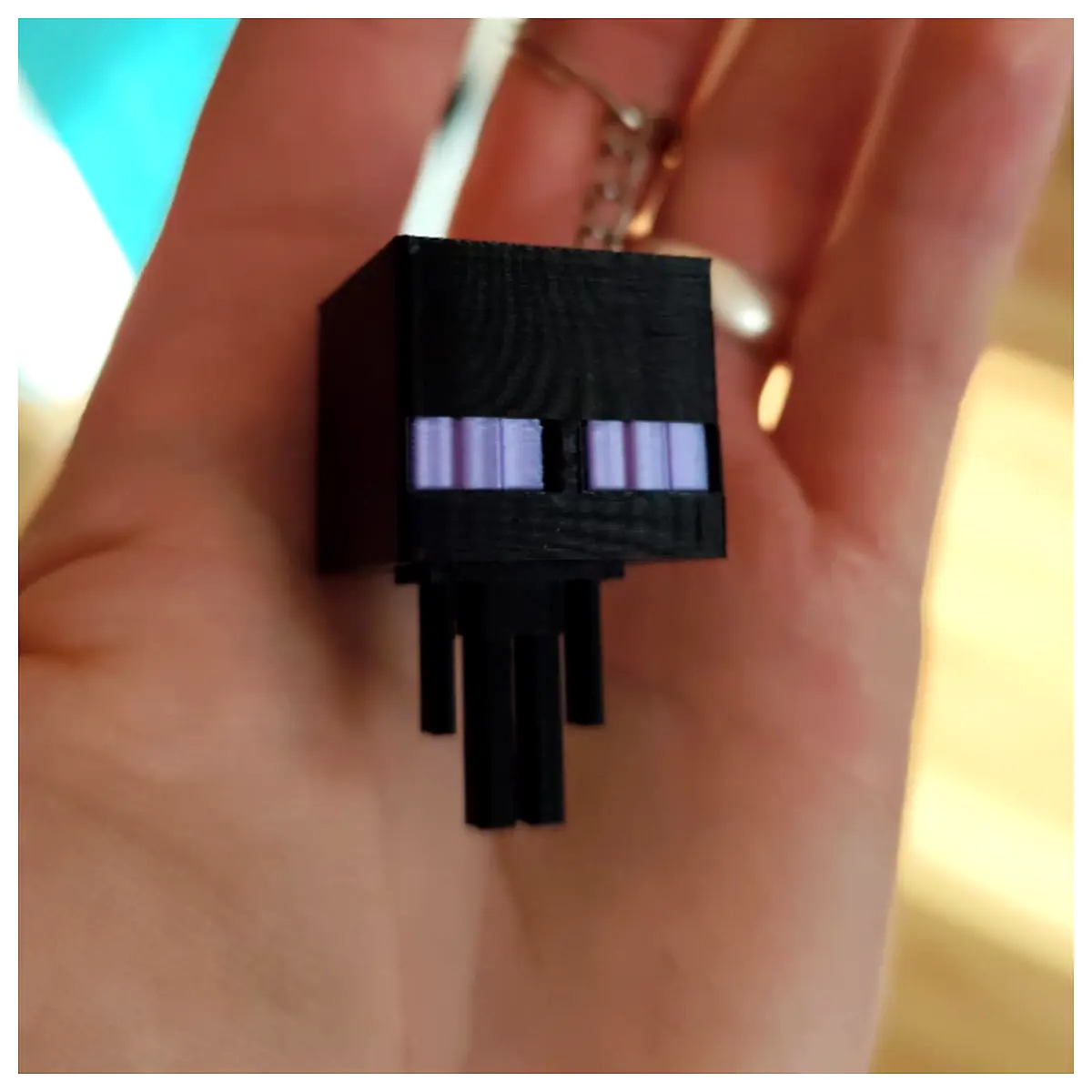 Cute Tiny Enderman Keychain Collectible Gaming Accessory Figure Keyring Ender Dragon Gift