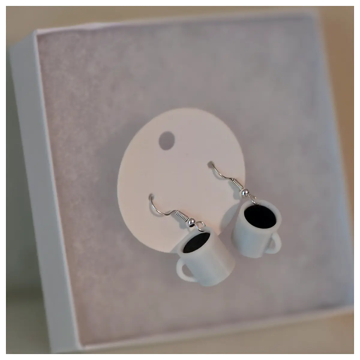 Coffee Cup Earrings Cute Retro Ceramic Coffee Cup Jewelry Coffee Cup Gift Coffee Lovers