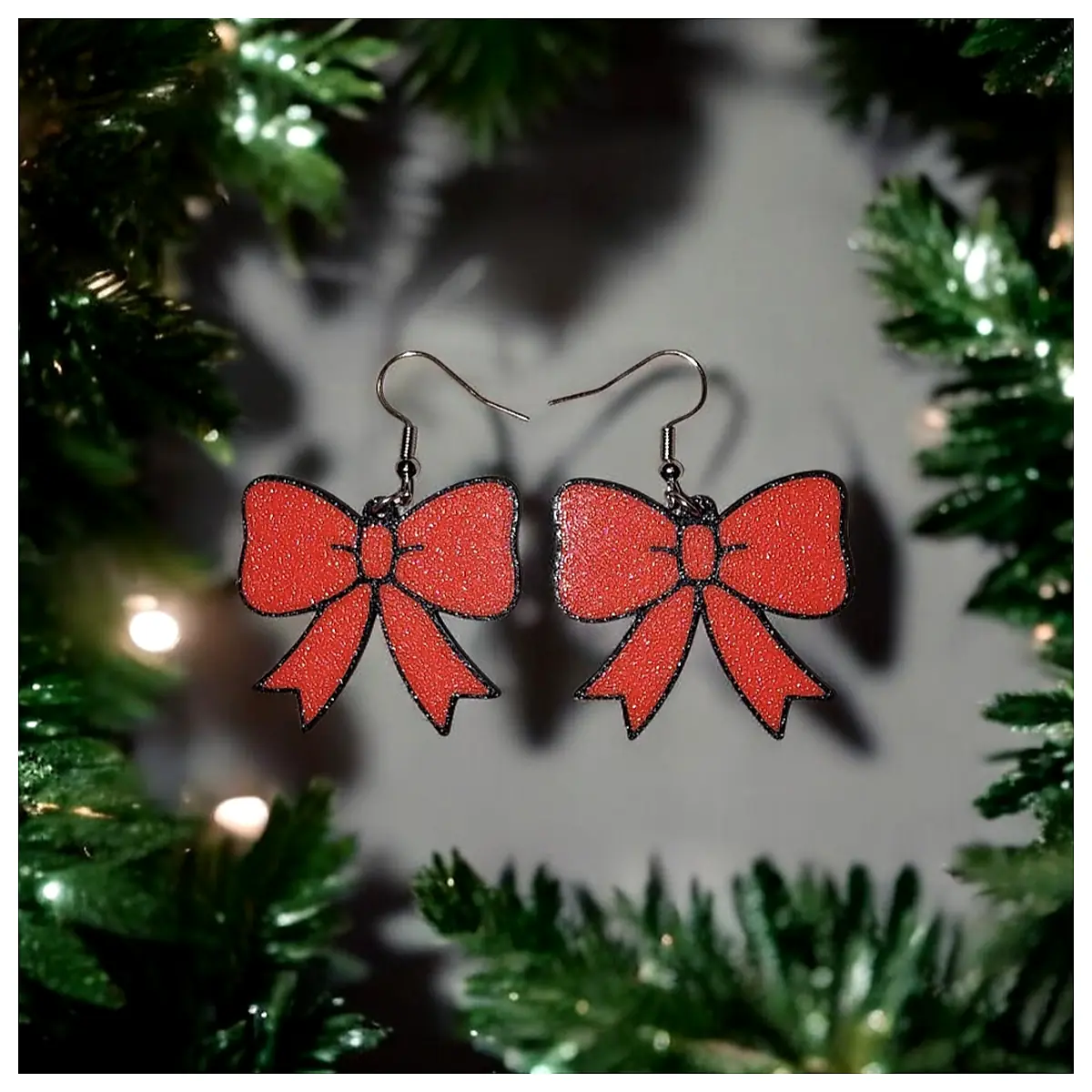 Red Bow Earrings Jewelry Elegant Romantic Gift Purchase Earring Elegant Earrings Accessories