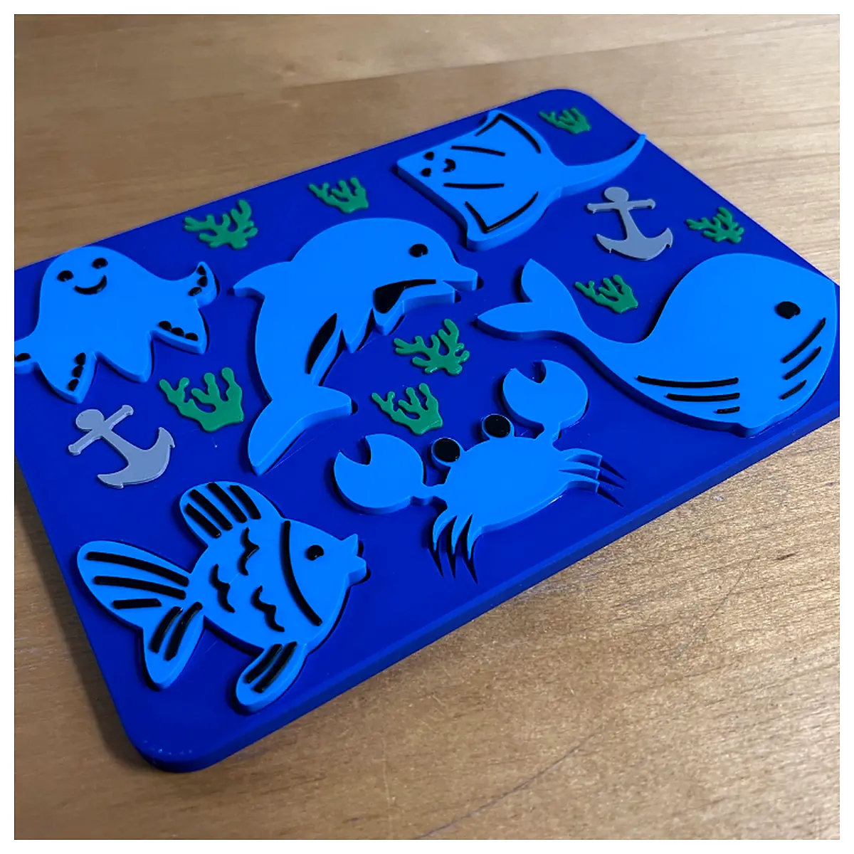 Toddler Puzzle Ocean Fish Learning Toy Kids Educational Games Brain Teaser Early Development