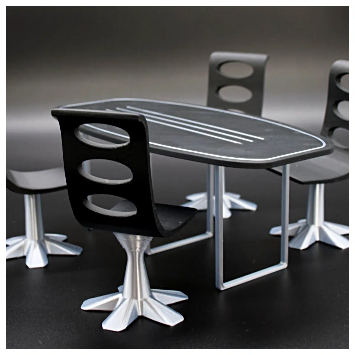 Miniature Conference Table Dollhouse Diorama Scale Model Accessories Room Furniture Small