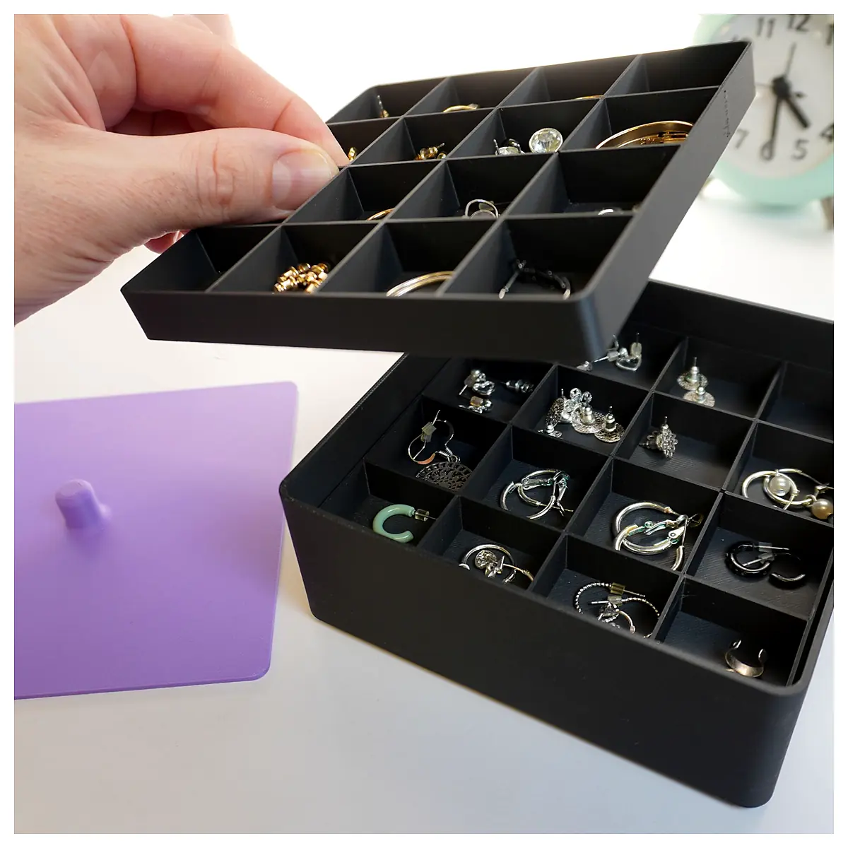 Jewellery Box 3 Tier Storage Box Jewelry Organizer Box Storage Cases Accessories Holder