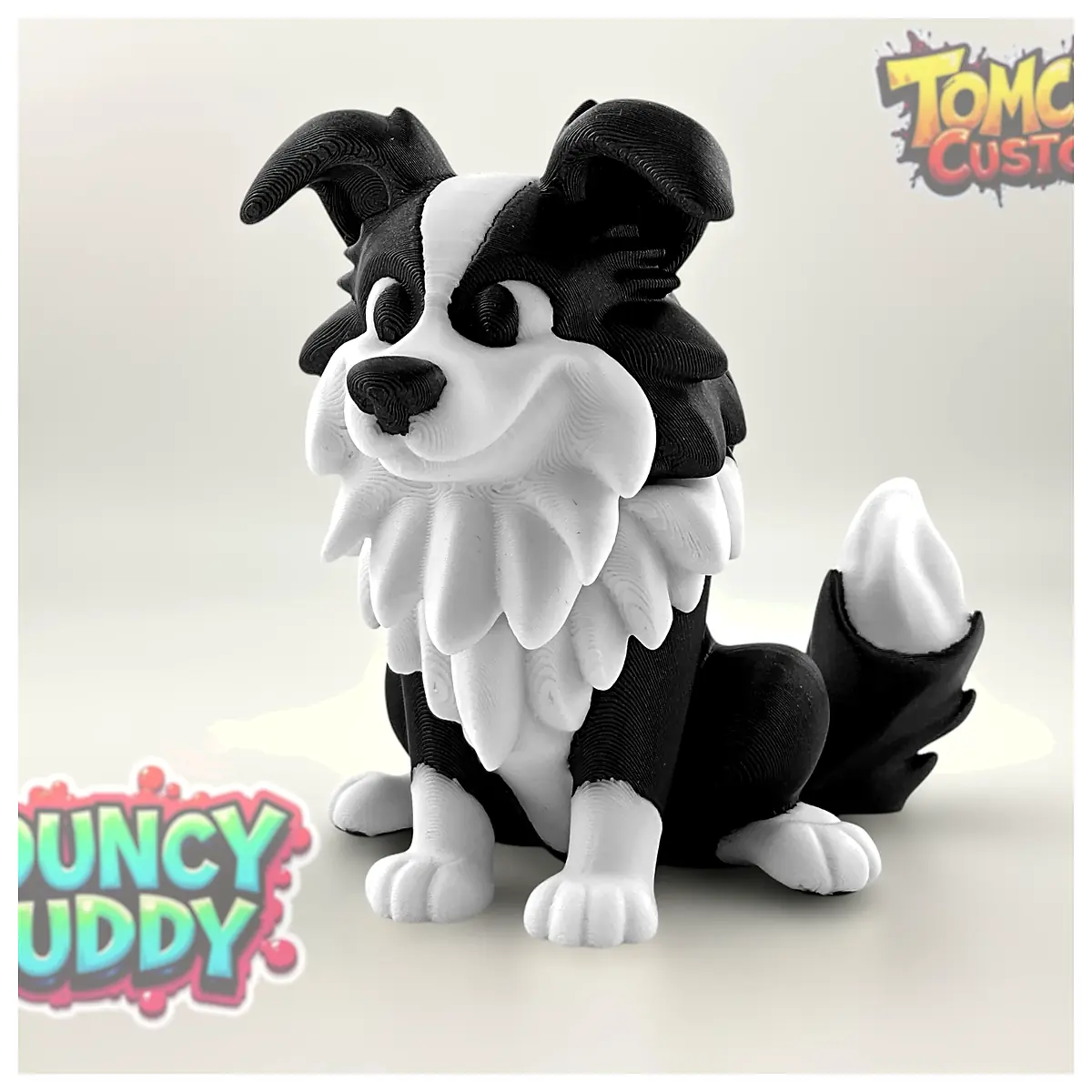 Bouncy Buddy Border Collie Toy Outdoor Play Dog Training Interactive Fetch Plush