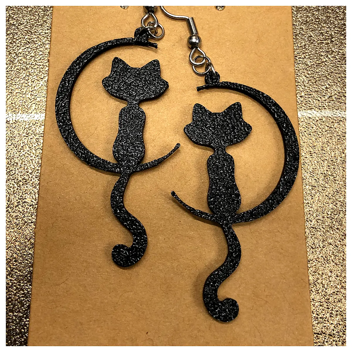 Cat Moon Earrings Women s Chic Minimalist Earrings Elegant Lunar Jewelry Wholesale Retail