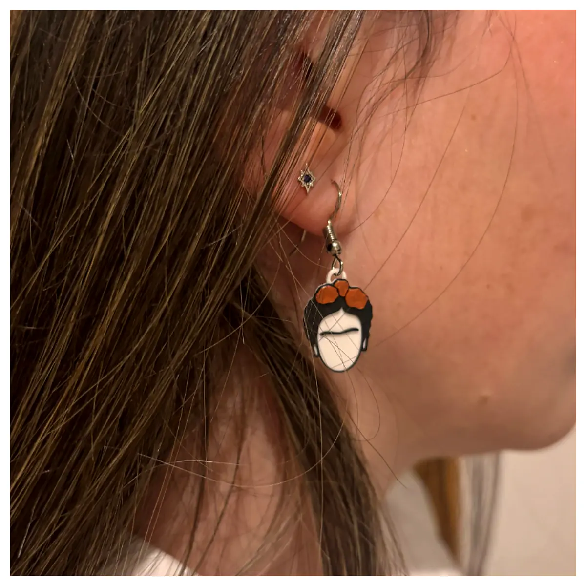 Frida Kahlo Earrings Art Jewelry Style Elegant Gift Purchase