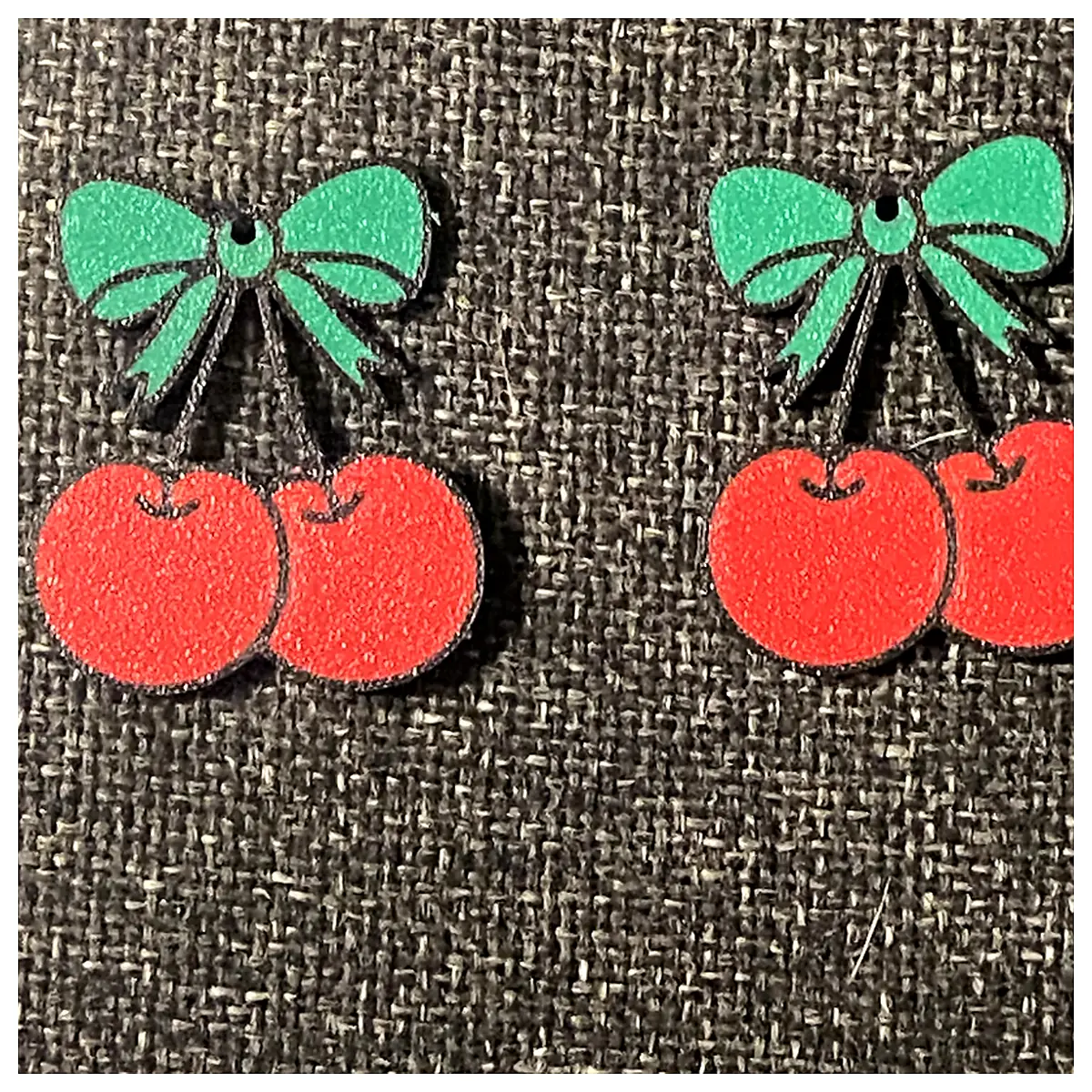 Cherry Earrings Women s Simple Elegant Fashion Jewelry Wholesale Retail Cherry Blossom Leaf Decoration Parts Repair Universal
