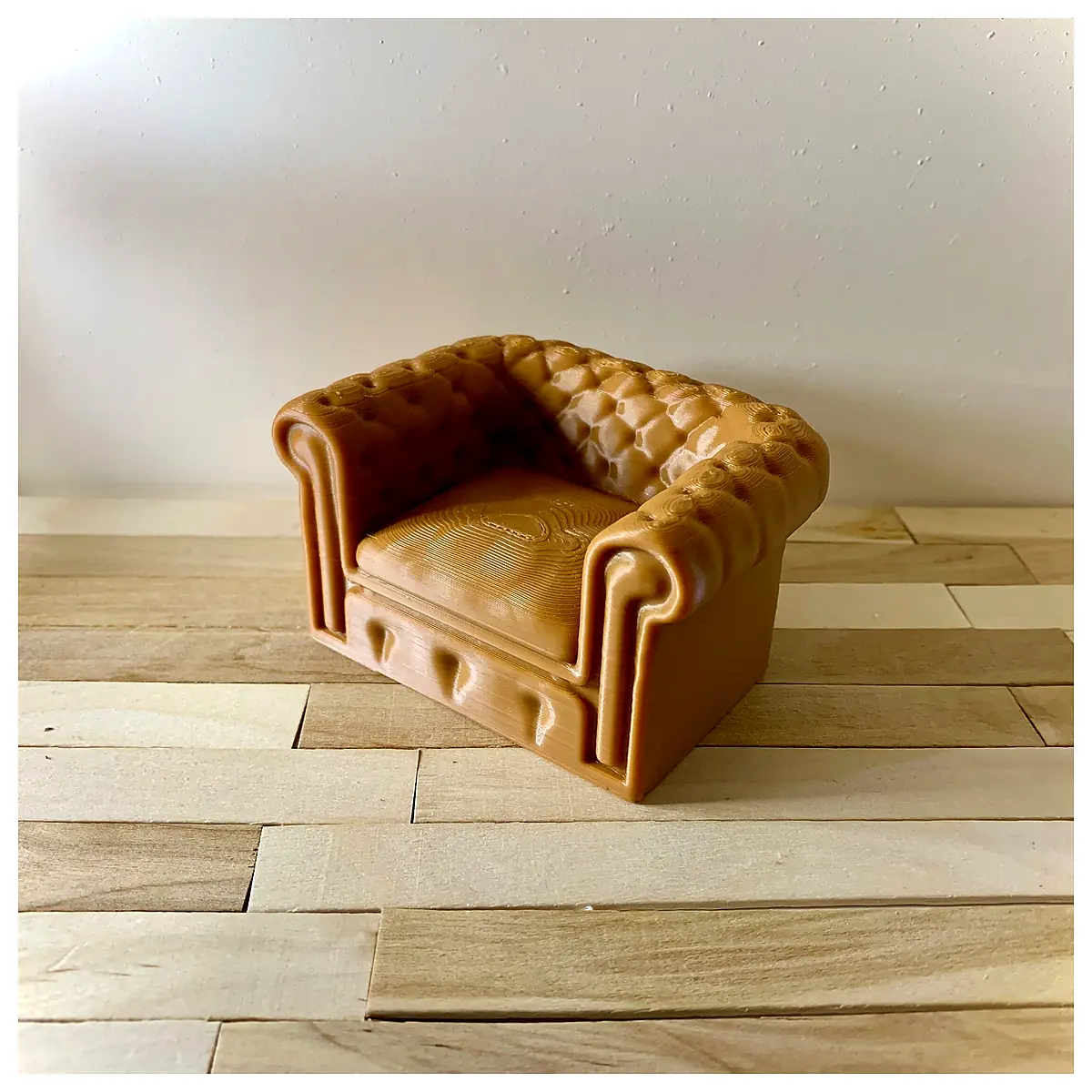 Chesterfield Armchair 112 Scale Comfortable Seat Replacement Parts Repair Modern Furniture