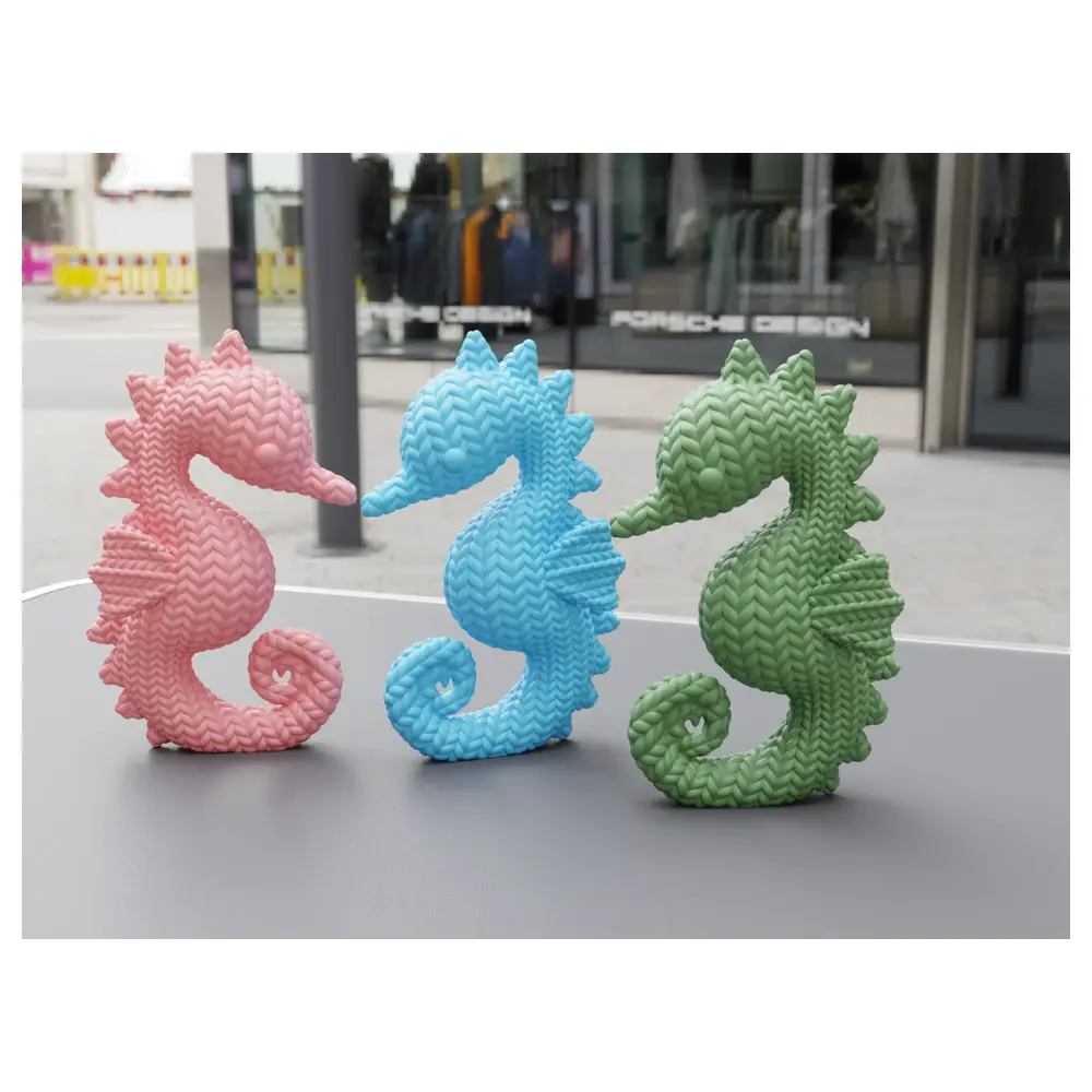 Knitted Seahorse Toy Crochet Seahorse Cute Seahorse Pet Toy Baby Patchwork Gift