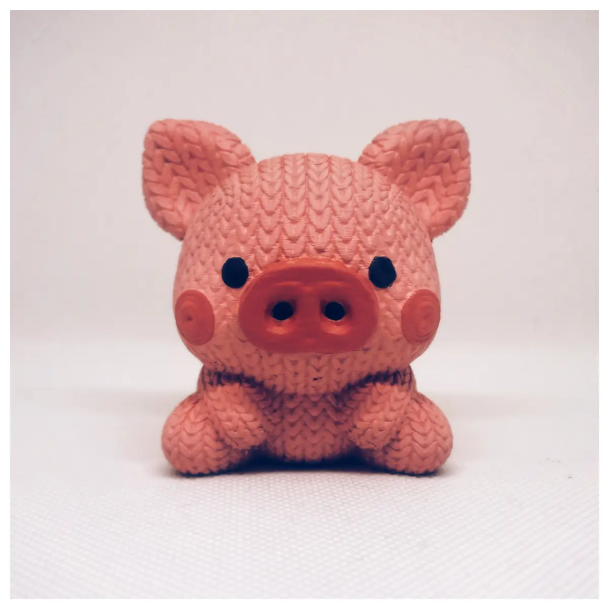 Knitted Pig Figurine Animal Toy Creative Gift Handicraft Pig Decoration