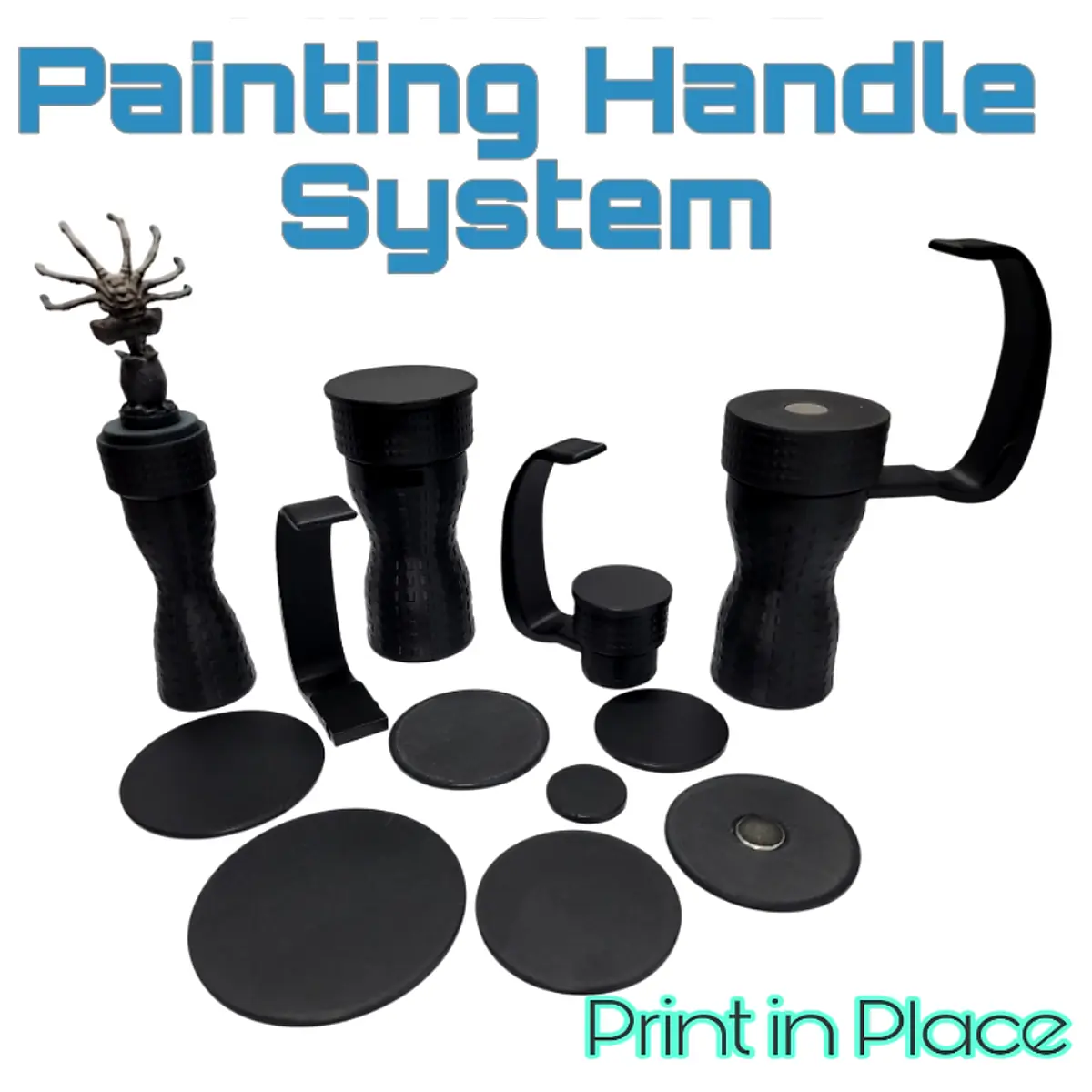 Miniature Painting Holder System 25 80mm Scale Model Painting Tools Parts Assembly Display