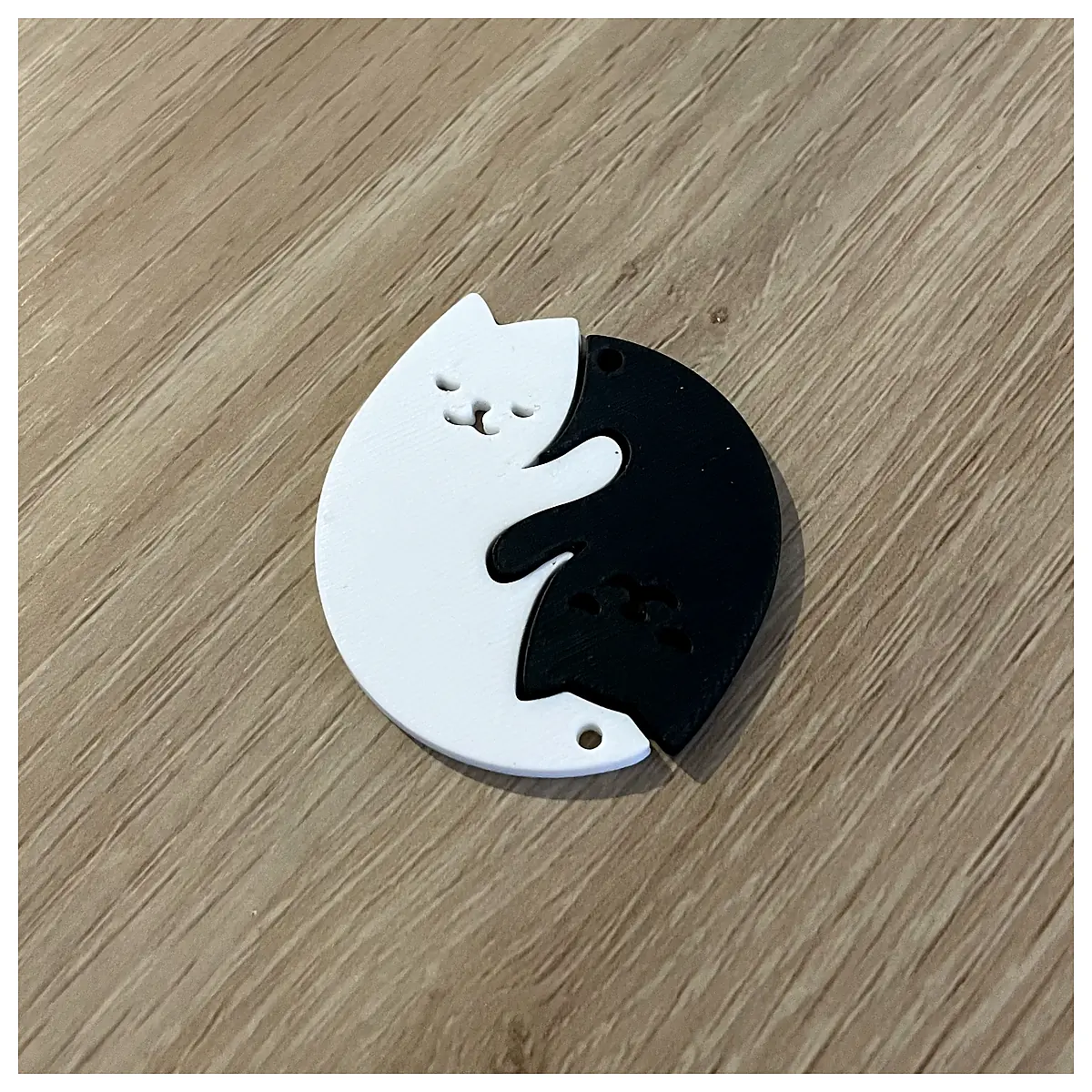 Couple Cats Keychain Cute Cat Lovers Gift Pet Decor Cat Ornament Lucky Cat Charm