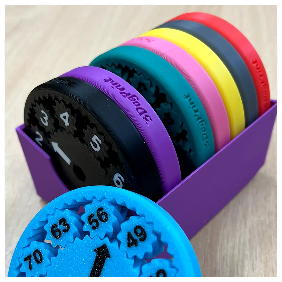 Math Spinner Box Storage Rotating Toy Learning Accessories Multi Functional Game Parts